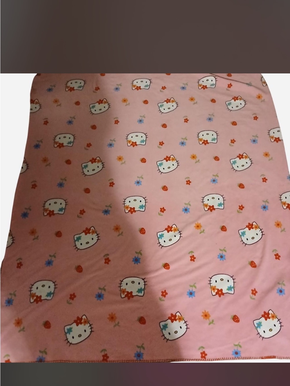 Sanrio Hello Kitty Pink Floral Throw GUC No stains